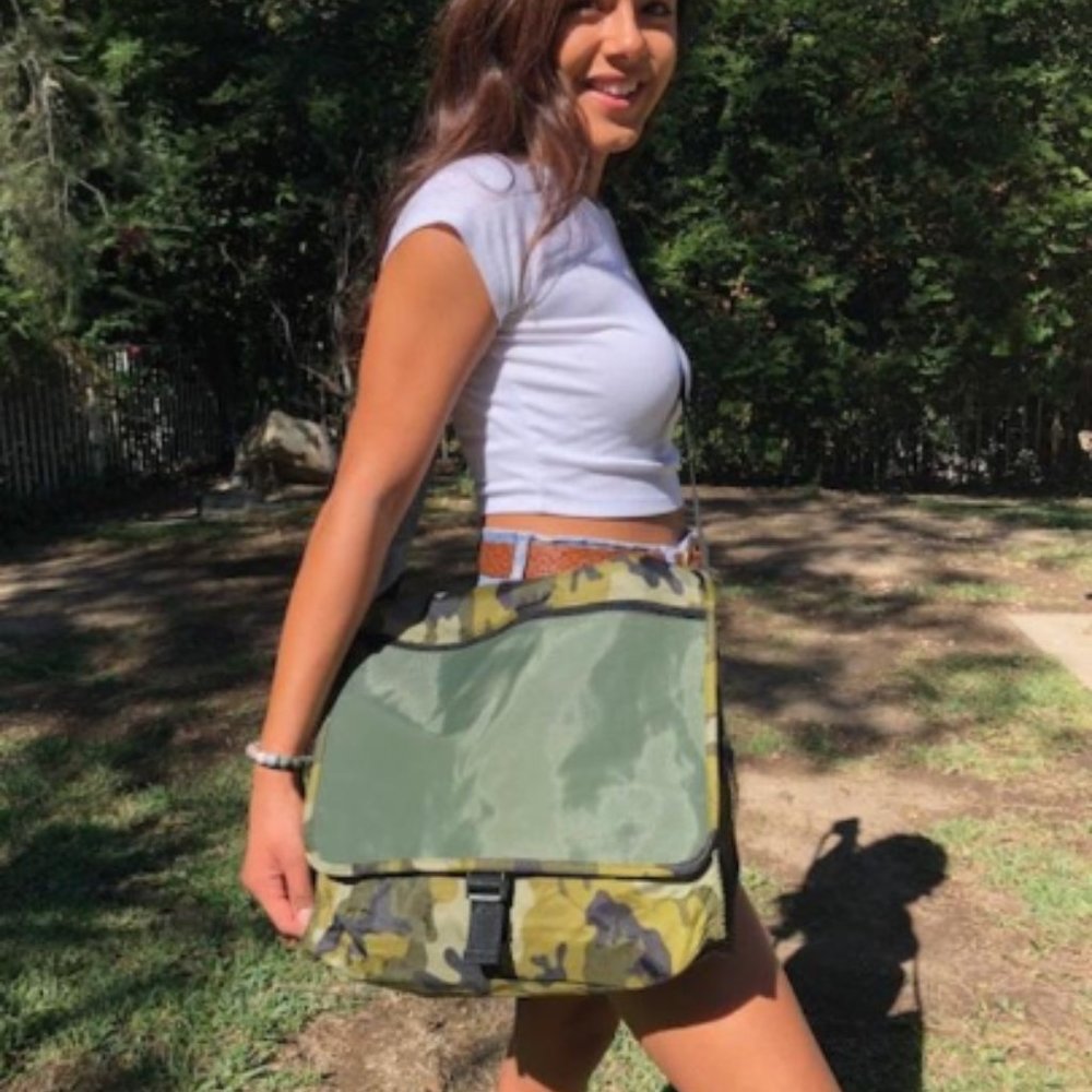 Camo Messenger bag Crossbody Book bag